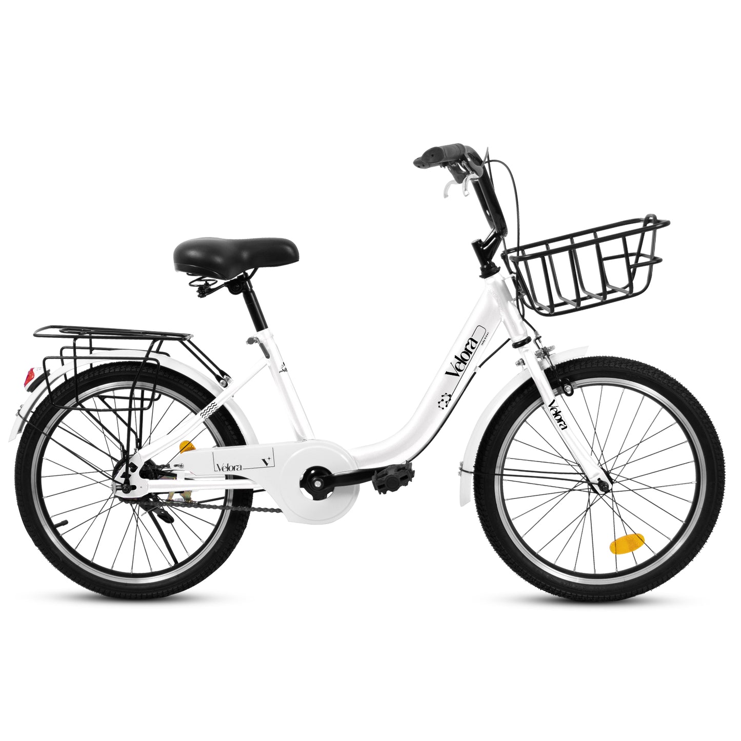 20 Inch Kids Bike for Boys & Girls - White, Lightweight Steel Frame
