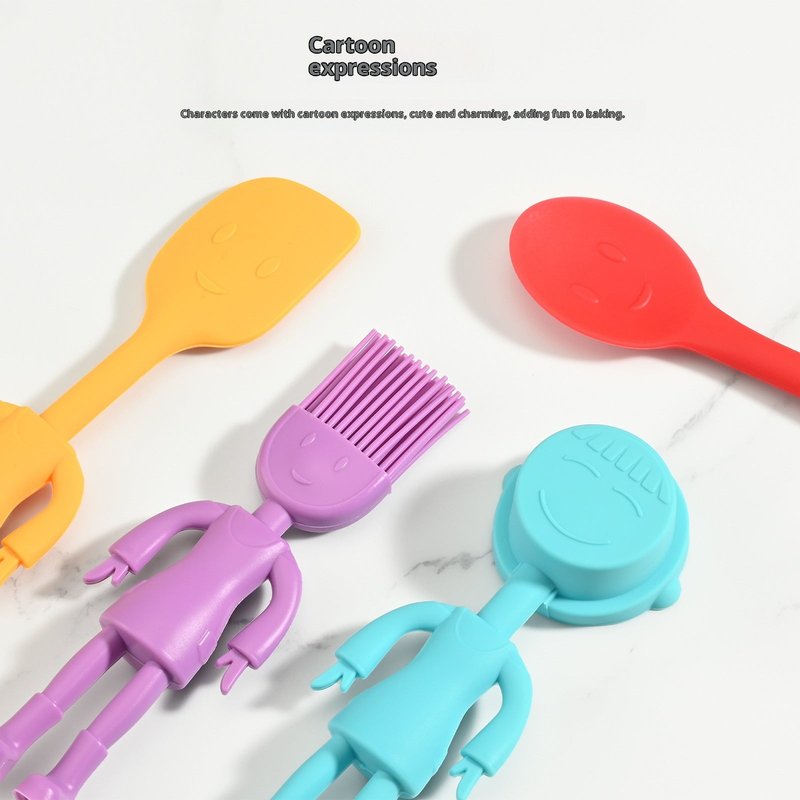 Children's Baking Silicone Tool Set - 5-Piece Kitchen Baking Tools
