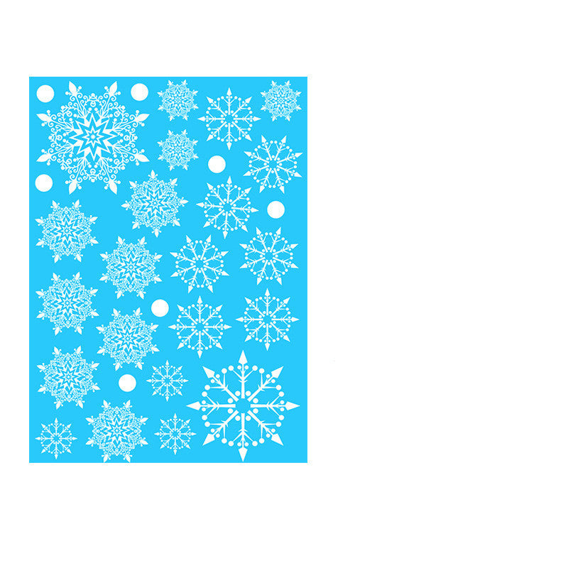 Christmas Wall Stickers Snowflakes Decoration PVC Waterproof Decals