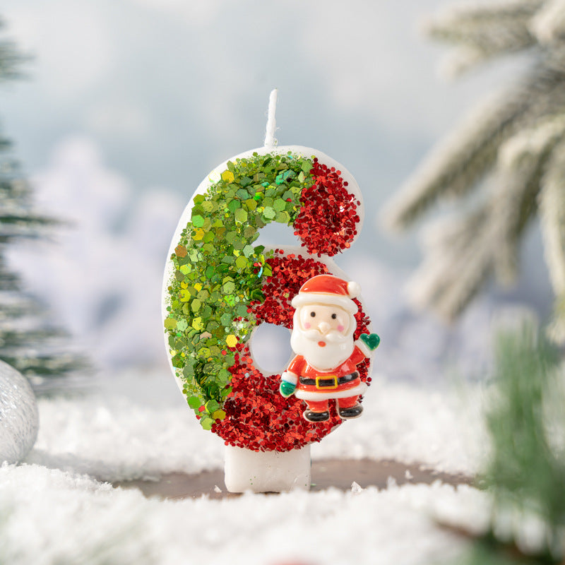 Santa Claus Digital Candle Handmade Diy Christmas Decoration Set