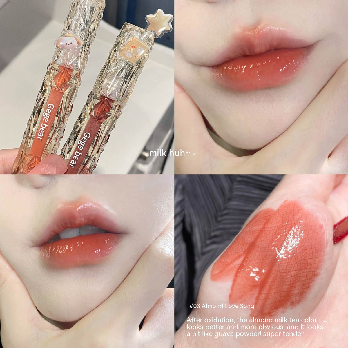 Crystal Lip Lacquer - Transparent Diamond Light Mirror Lip Gloss