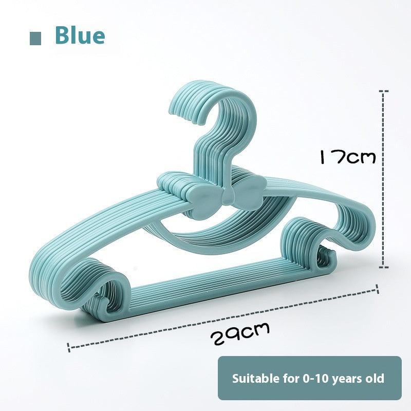 Children's Multi-Function Plastic Hanger Set for Kids' Closet Organization