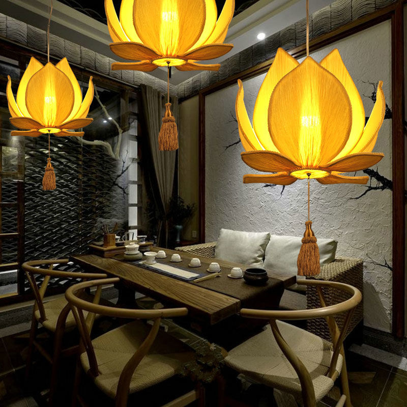 Lotus Chandelier Lantern Pendant Light for Home & Restaurant Decor