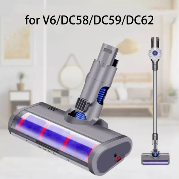 Replacement Turbo Brush Head for Dyson V6 Vacuum - Hard Floor & Carpet Cleaner