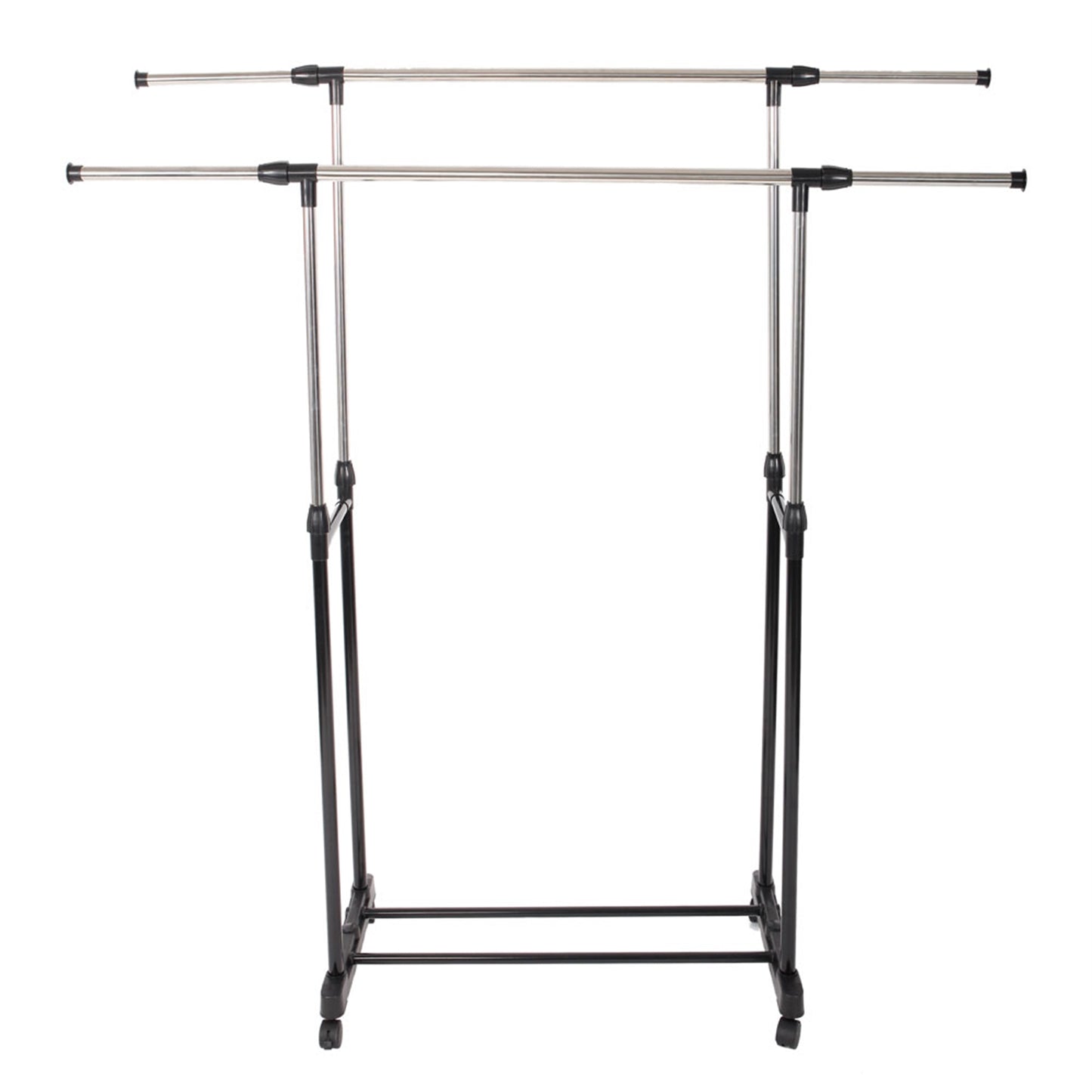Adjustable Portable Rolling Garment Rack with Lockable Wheels