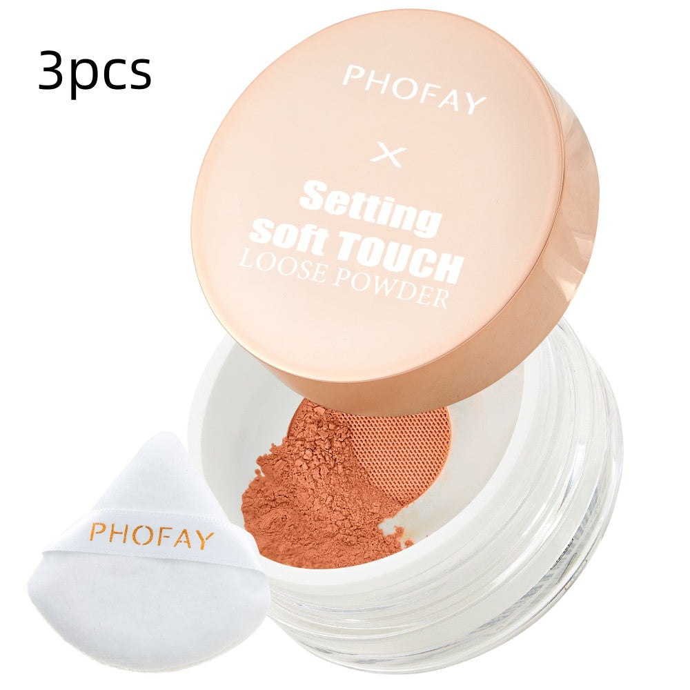 Soft Touch Loose Setting Powder - Long-Lasting Mattifying Face Makeup