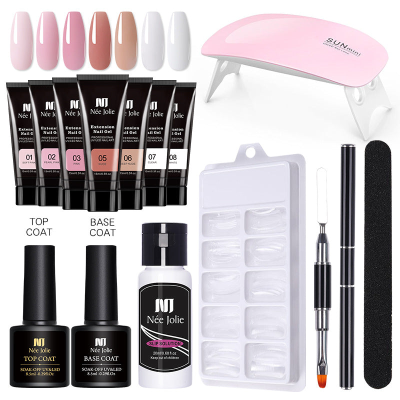Nail Art Extension Glue Set with Brush & Sticker