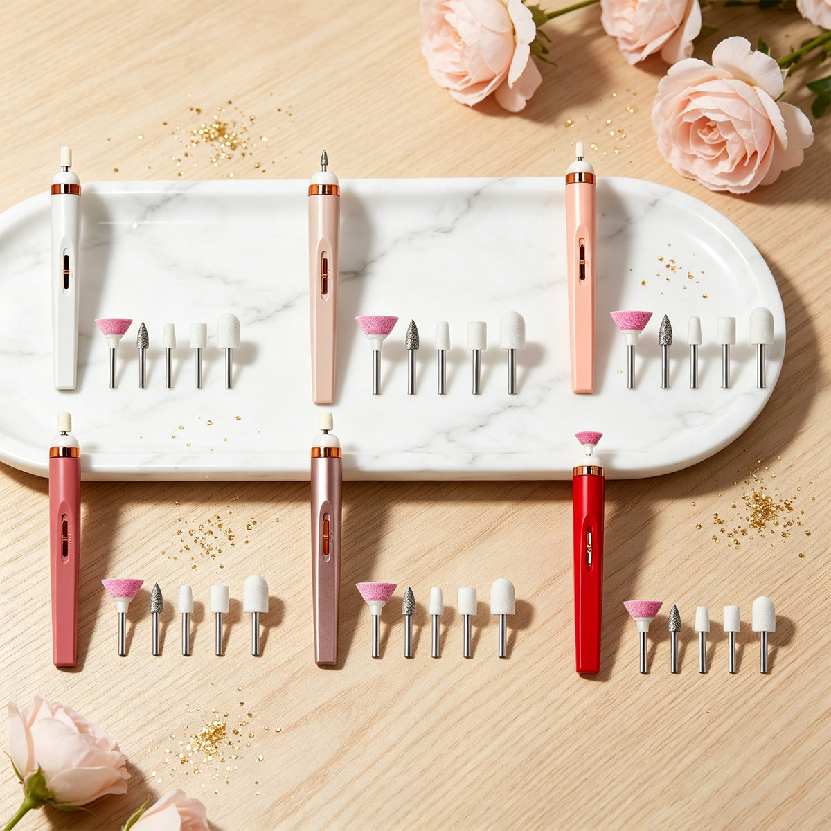 Electric Nail Drill Kit - White Nail Art Power Tool for Manicure & Pedicure