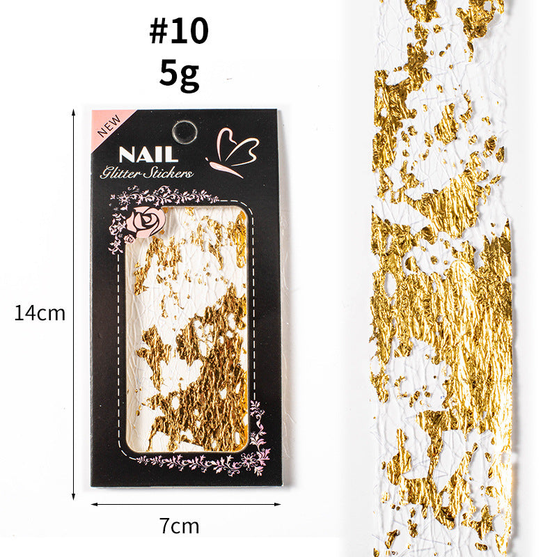 Starry Sky Paper Nail Art Fragments - 10 Colors for Creative Nail Designs