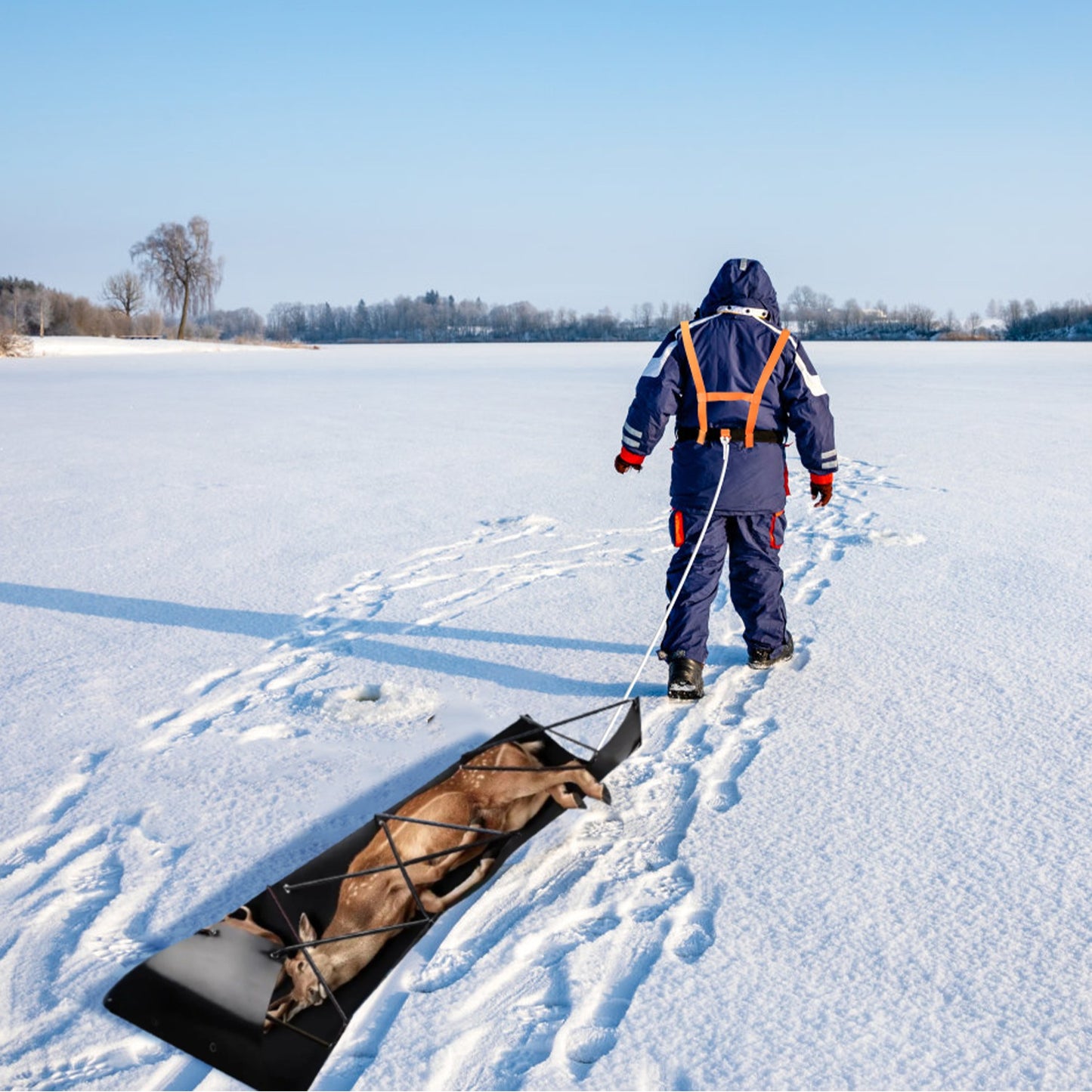 Deer Drag Sled with Harness and Ropes for Hunting & Hauling