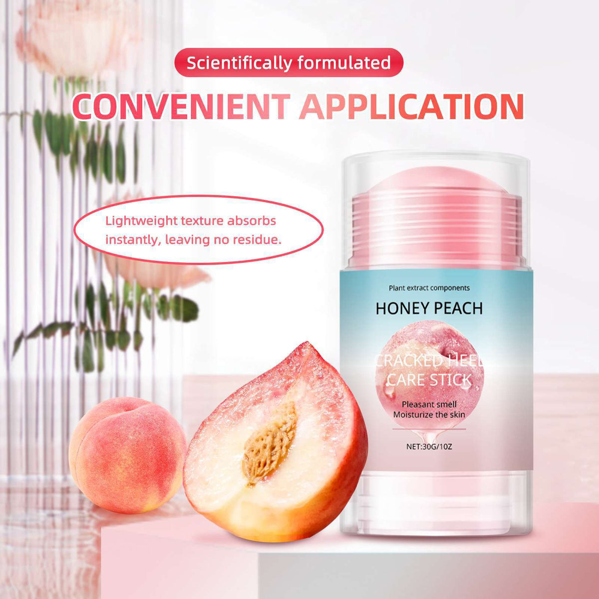 Peach Flavor Hydrating Foot Moisturizing Stick 30g