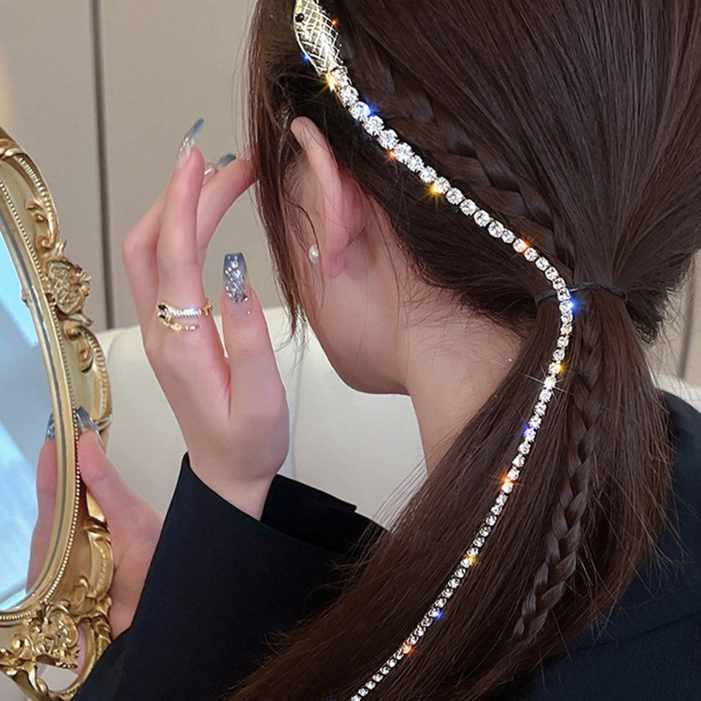 Gothic Diamond Tassel Hair Clip - Gold