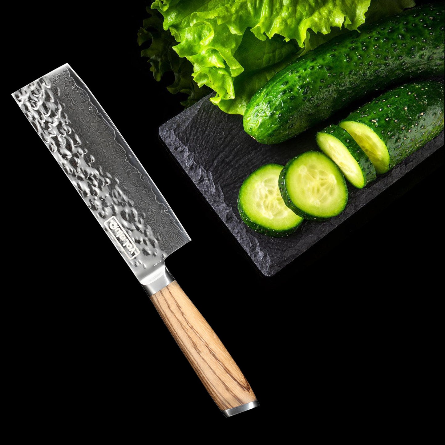 Professional Japanese Nakiri Chef Knife - 67 Layers Damascus Steel