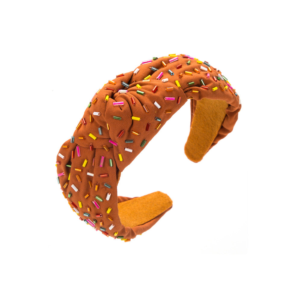 Fashion Hand-Stitched Glass Tube Headband with Temperament - Multiple Colors