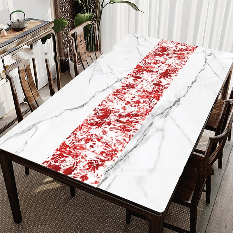 Bloody Handprint Halloween Tablecloth - Festive Decoration