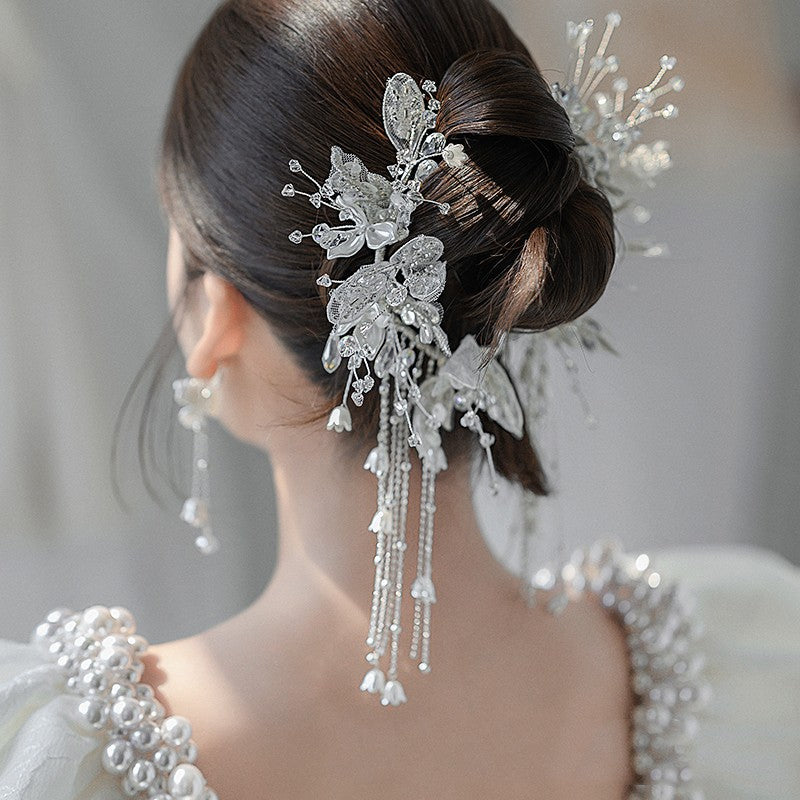Pair of Silver or Gold Plated Hair Clips and Headbands - Bridal & Fashion Accessories