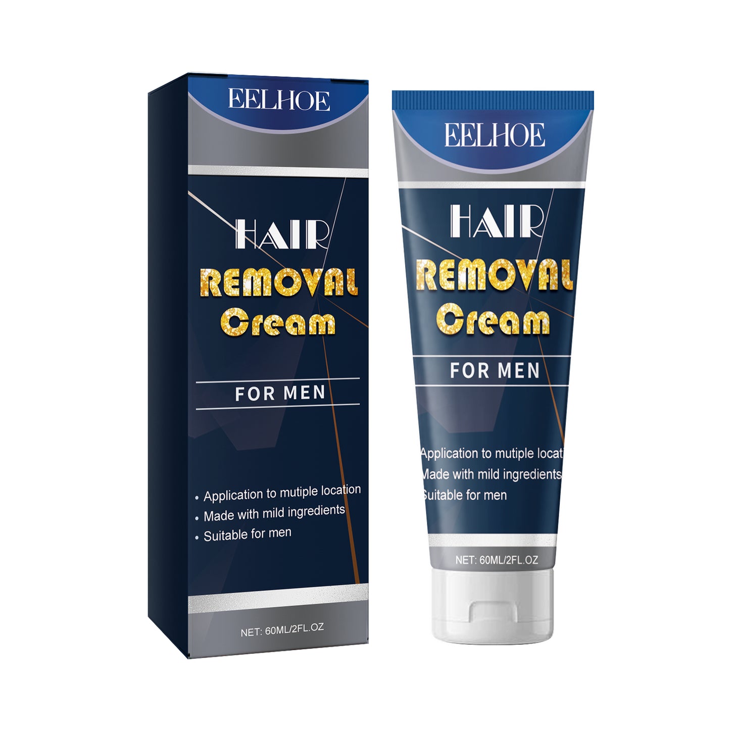 Gentle Hair Removal Cream for Men - Body Grooming for Chest, Arms & Legs