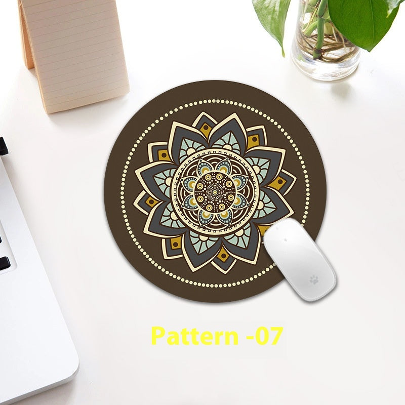 Ethnic Pattern Round Table Mat - Small Thickening Non-Slip Kitchen Accessory