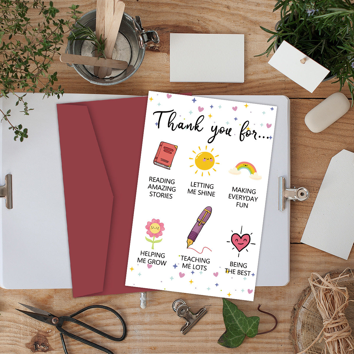 Holiday & Birthday Greeting Card with Envelope - Assorted Colors