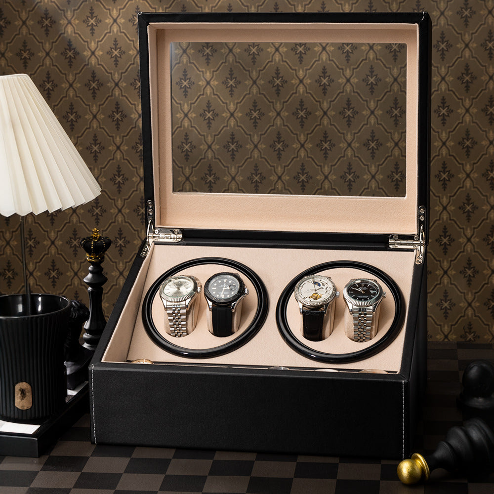 Electric Watch Winder Box Storage Cabinet for Automatic Watches