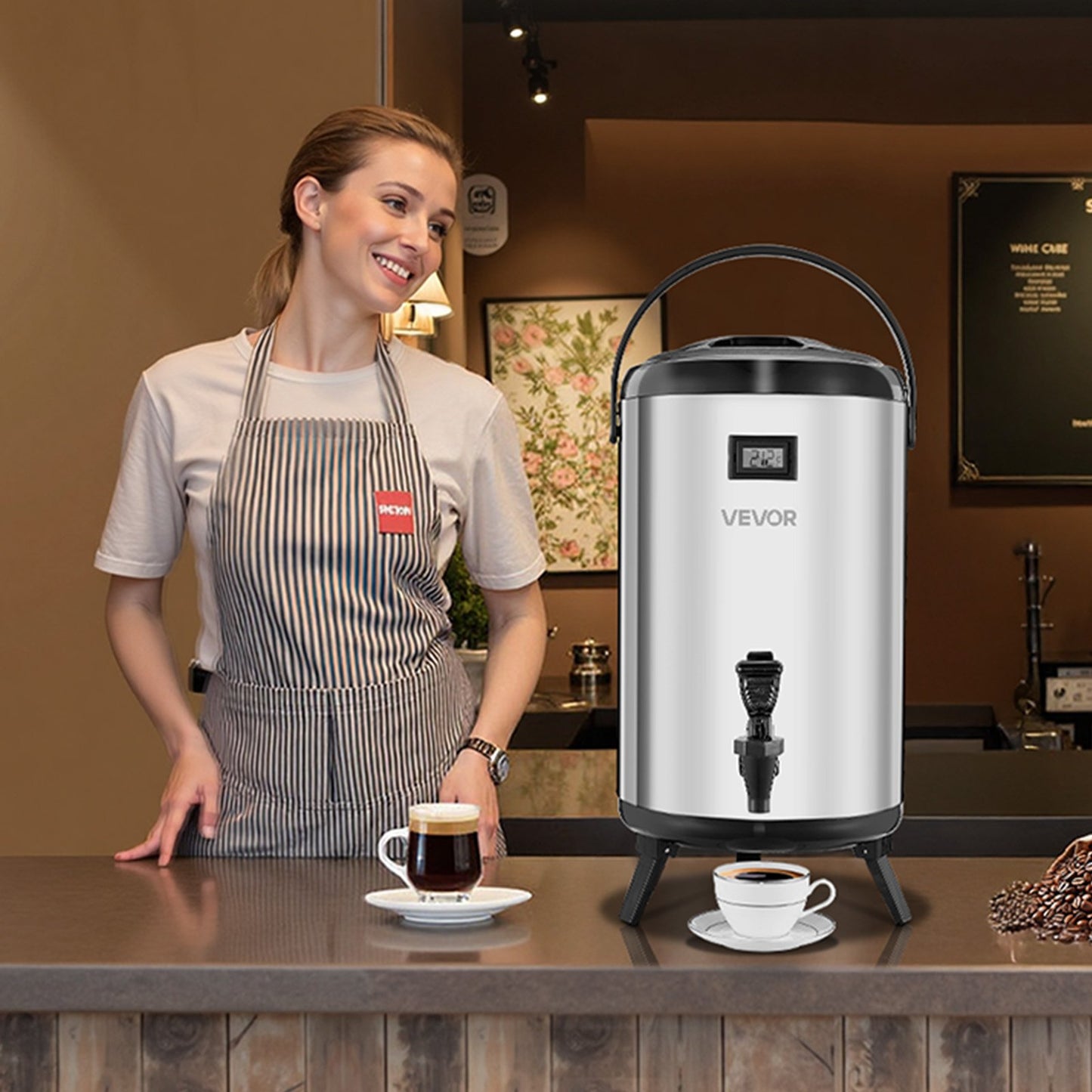 3.2 Gallon Insulated Beverage Dispenser - Stainless Steel