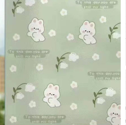 Frosted Privacy Window Film for Bathroom Kitchen - Transparent Opaque Stickers