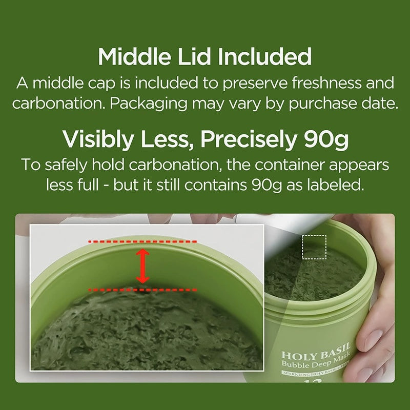 Holy Basil Bubble Mask for Oily Skin - Deep Cleansing & Exfoliating Facial
