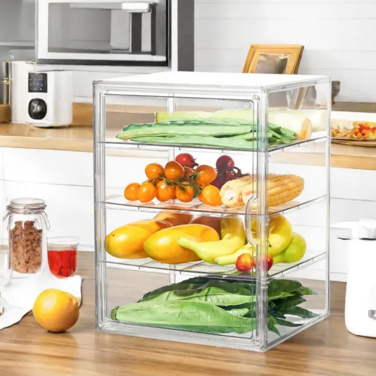 Multi-Layer Acrylic Pastry Display Stand - Transparent Bread Organizer