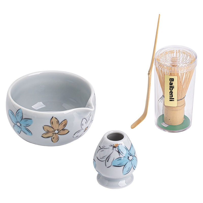 Japanese Tea Ceremony Set with Matcha Bowls & Whisks - Multiple Colors