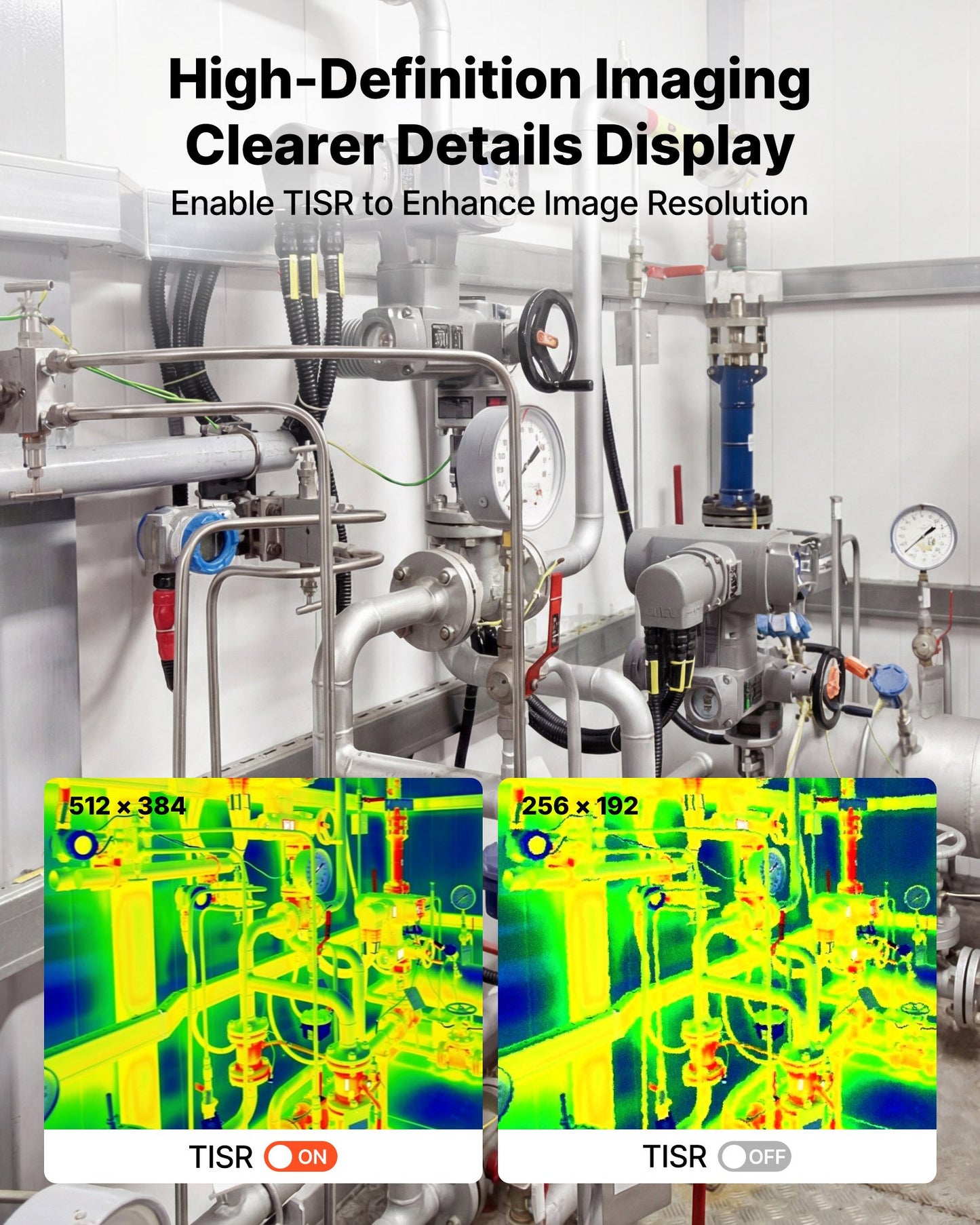 Thermal Imaging Camera for Smartphones - 512x384 Super Resolution with Macro Lens