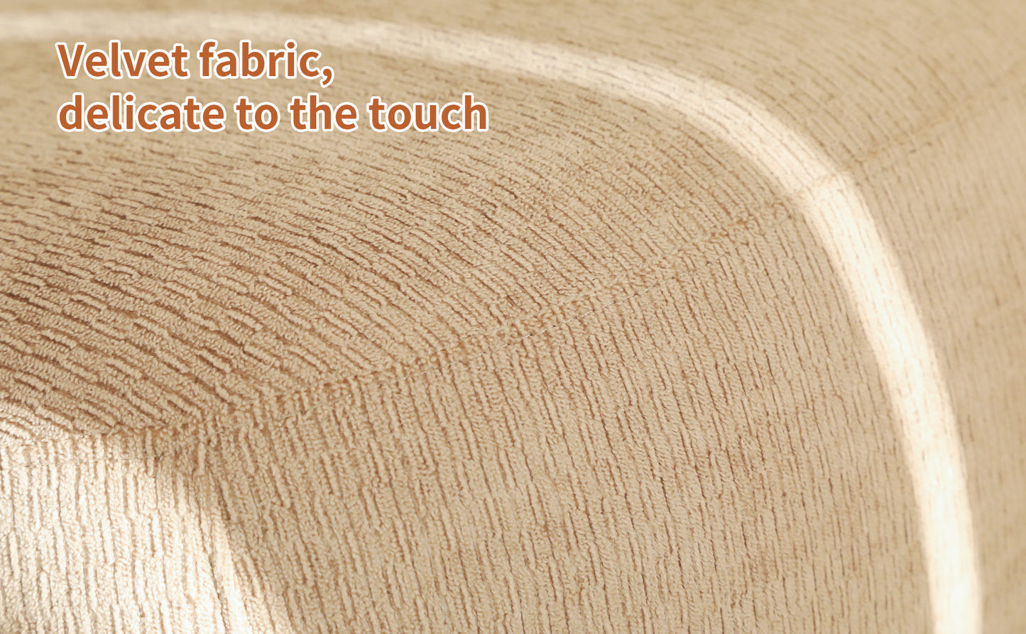 Cozy Accent Chair with Solid Wood Legs - Camel