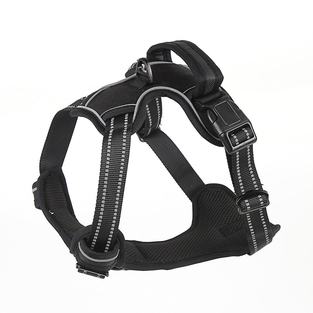 No Pull Breathable Reflective Dog Harness with Adjustable Size and Color Options