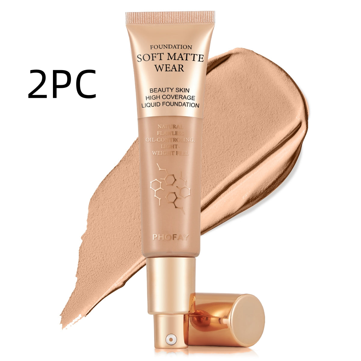 Full Coverage Liquid Foundation - Lightweight Oil-Controlling Makeup