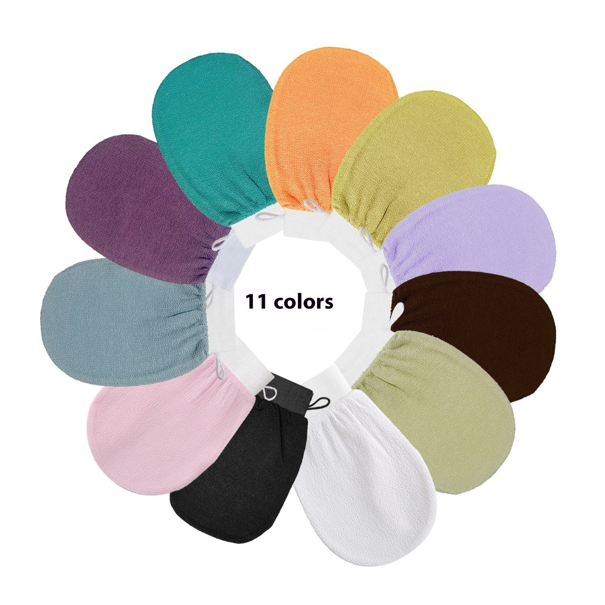 Medium Fine Sand Viscose Fiber Bath Gloves for Men and Women