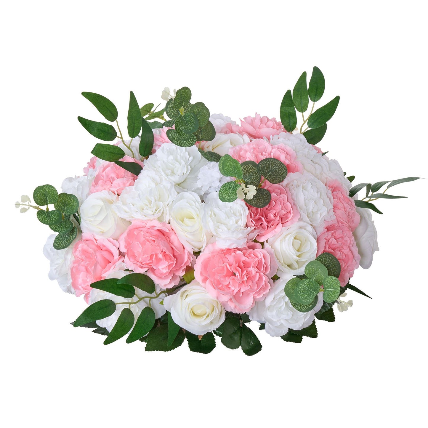Pink and White Faux Flower Balls for Wedding Centerpieces - 10pcs