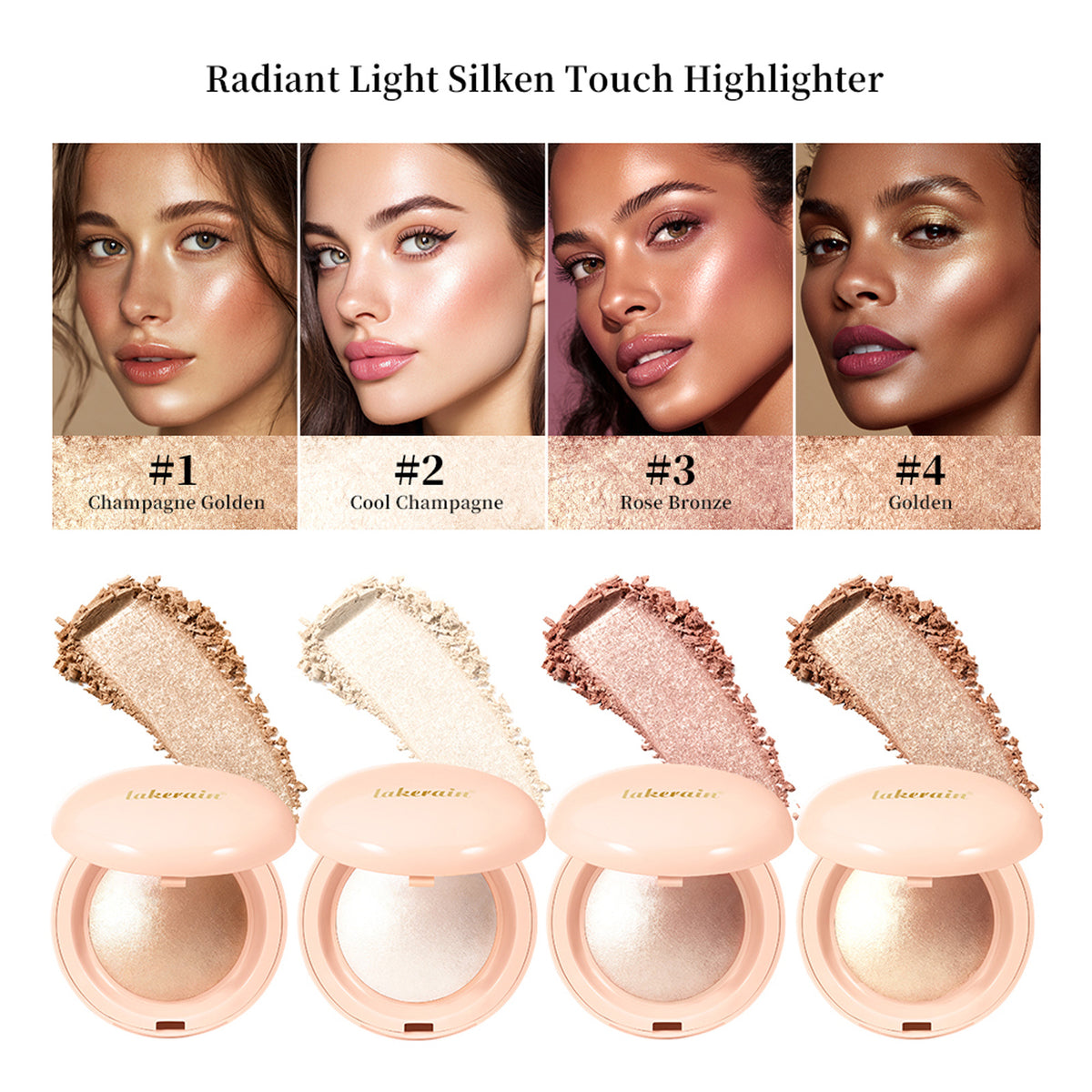 Highlighter Powder for Face Contour & Highlighting - Multiple Colors
