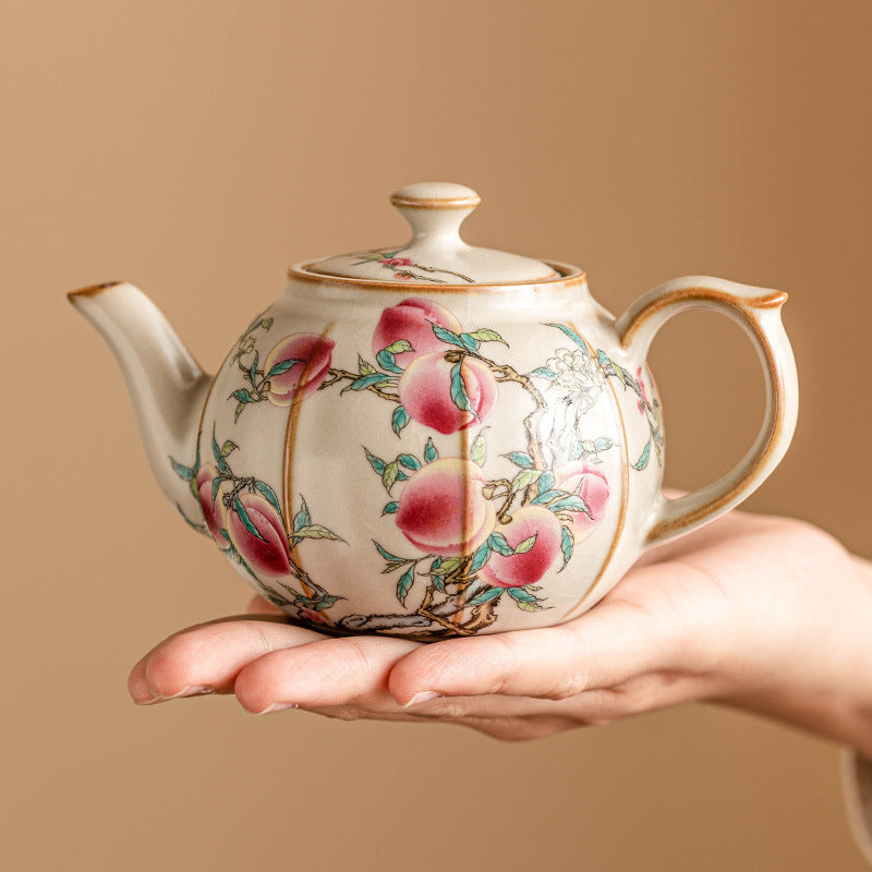 Pastel Ceramic Tea Set with Teapot and Cups - Chinese Style 220ml