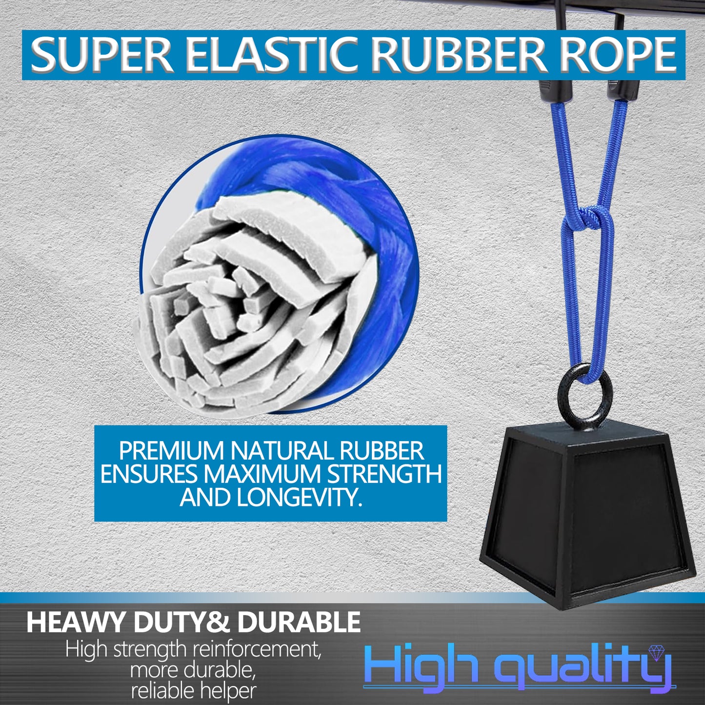 32-Piece Rope Hook Set for Outdoor Awnings - Elastic Rope Hardware
