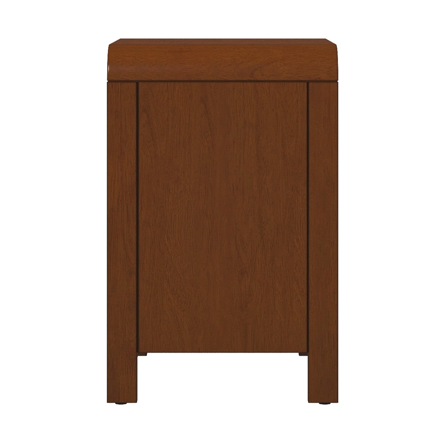 Mid Century Modern Solid Wood Nightstand - 2-Drawer, Brown