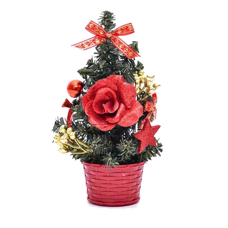 Mini Christmas Tree LED Lights Decoration - PVC Desktop Ornaments