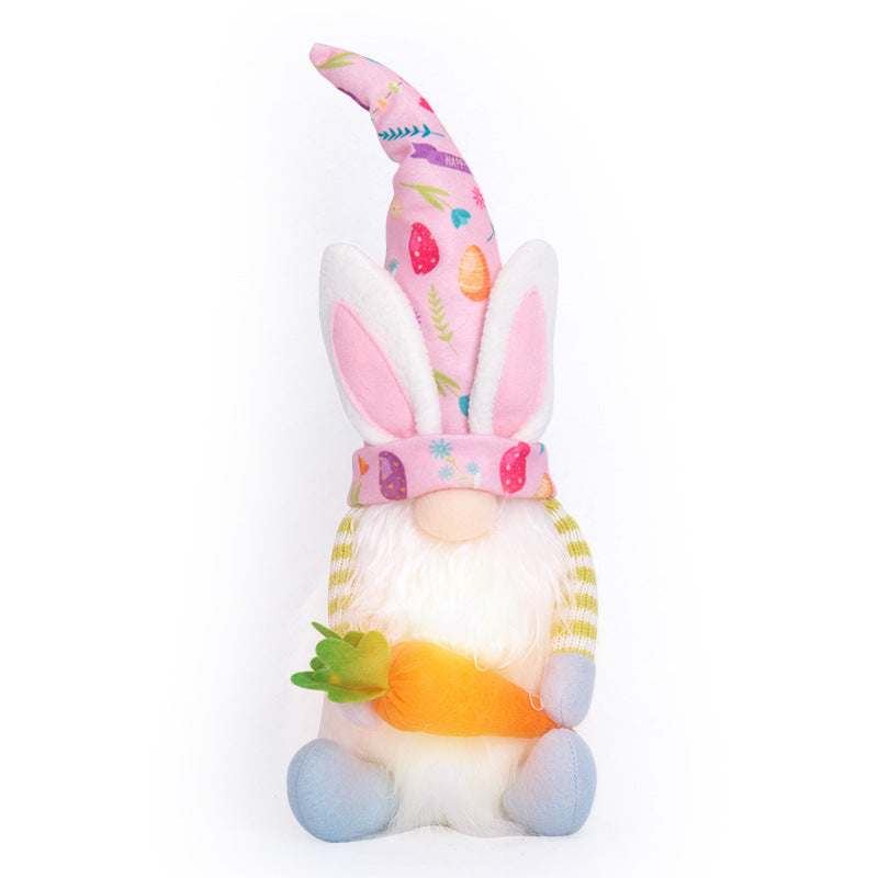 Easter Bunny Faceless Doll Decoration Small Gift for Holiday Festive Decor
