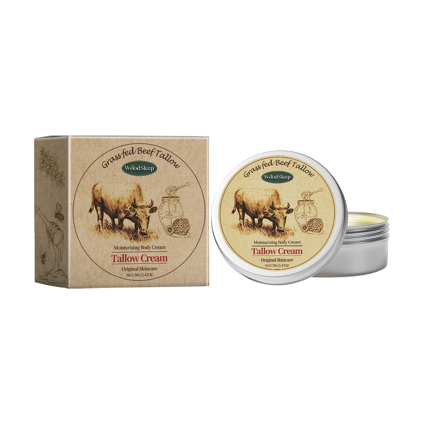 Nourishing Tallow Body Cream - Deep Hydration for Dry Skin