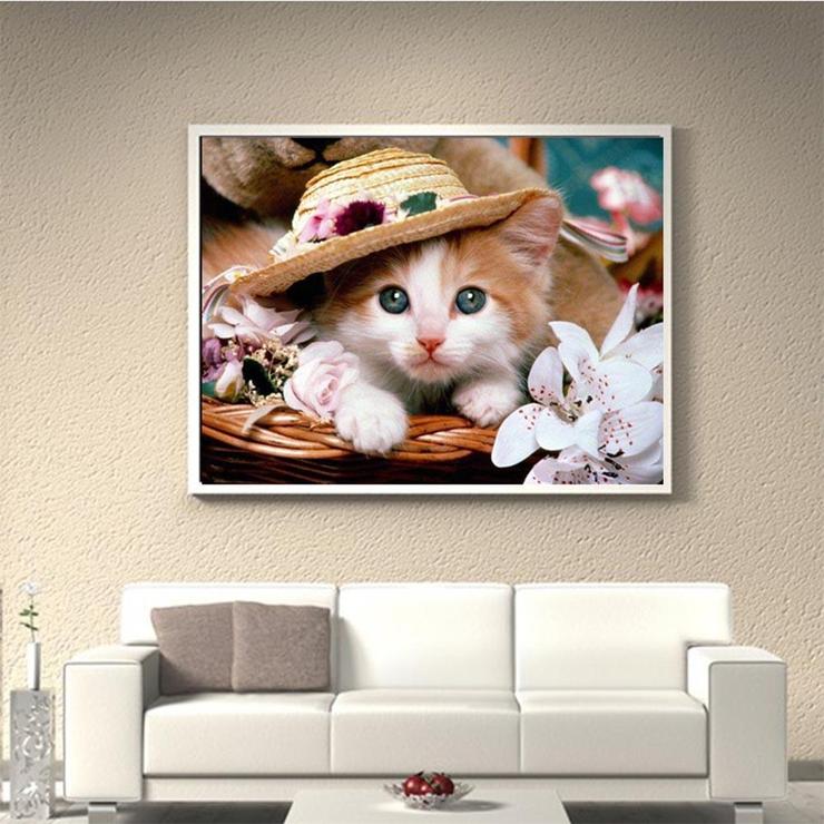 DIY Diamond Painting Kit for Cross Stitch Hat Art - Multiple Sizes & Styles