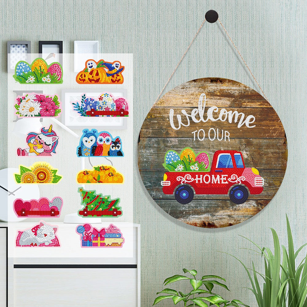 Luminous Iron Sheet Decoration Welcome Sign for Home & Garden