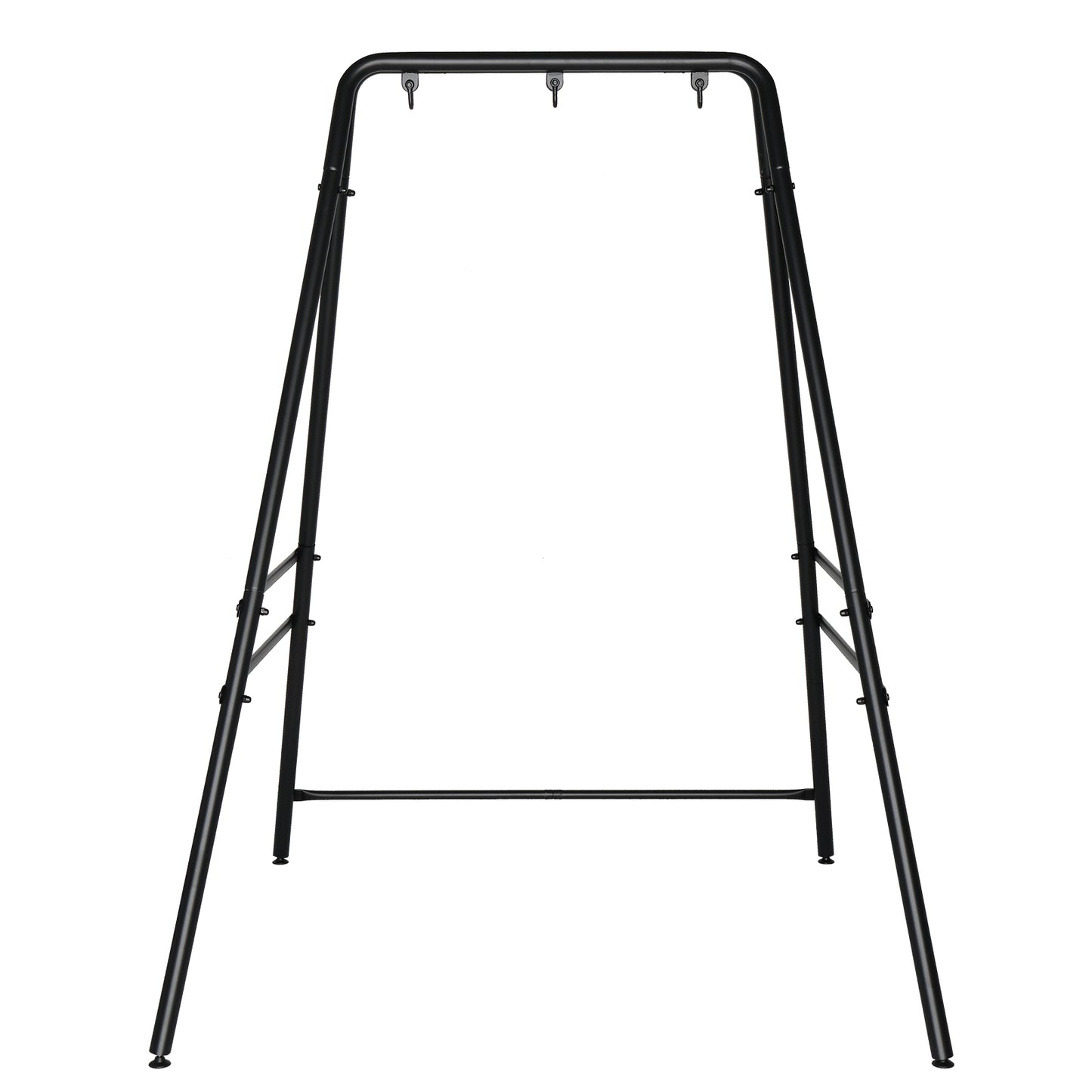 Garden Hammock Chair Stand - Black, 133x137x180cm, Four-Legged Frame