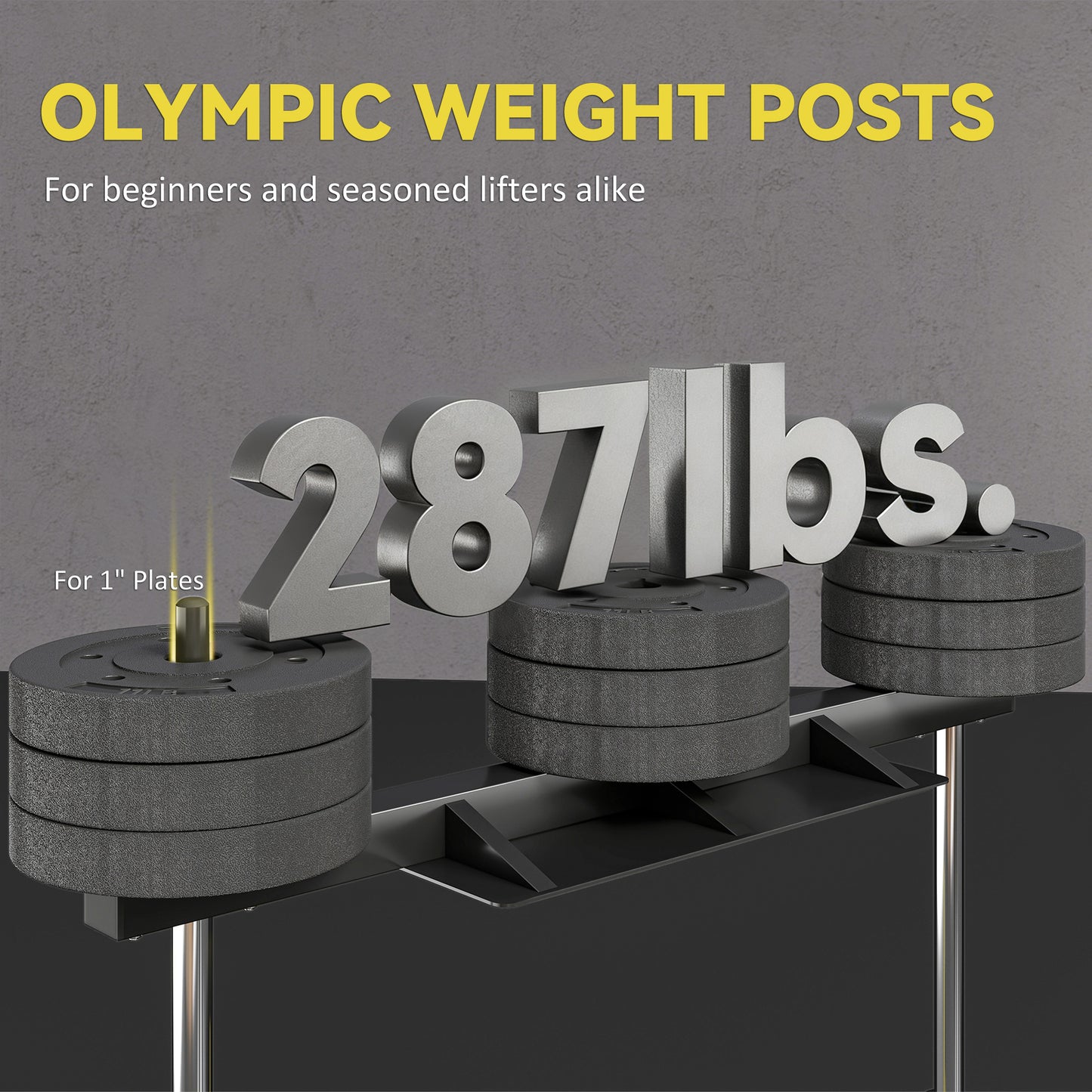 Adjustable Vertical Leg Press Machine for Home Gym - Yellow