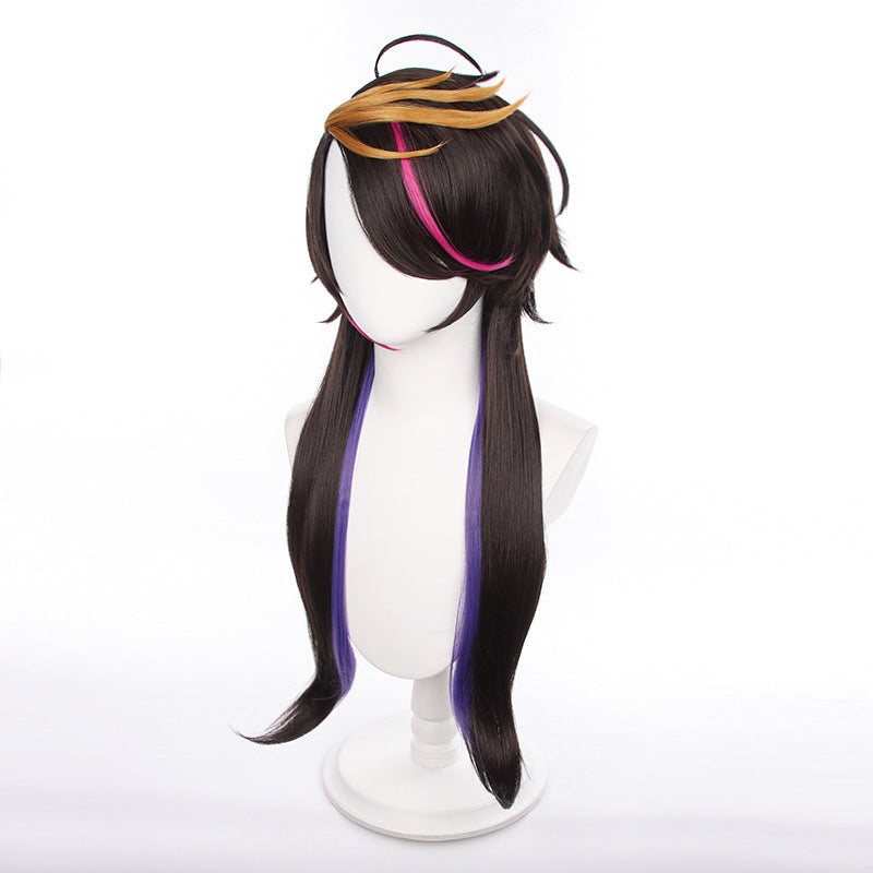 Anime Cosplay Wig Long Straight Hair Highlights - Multi Color