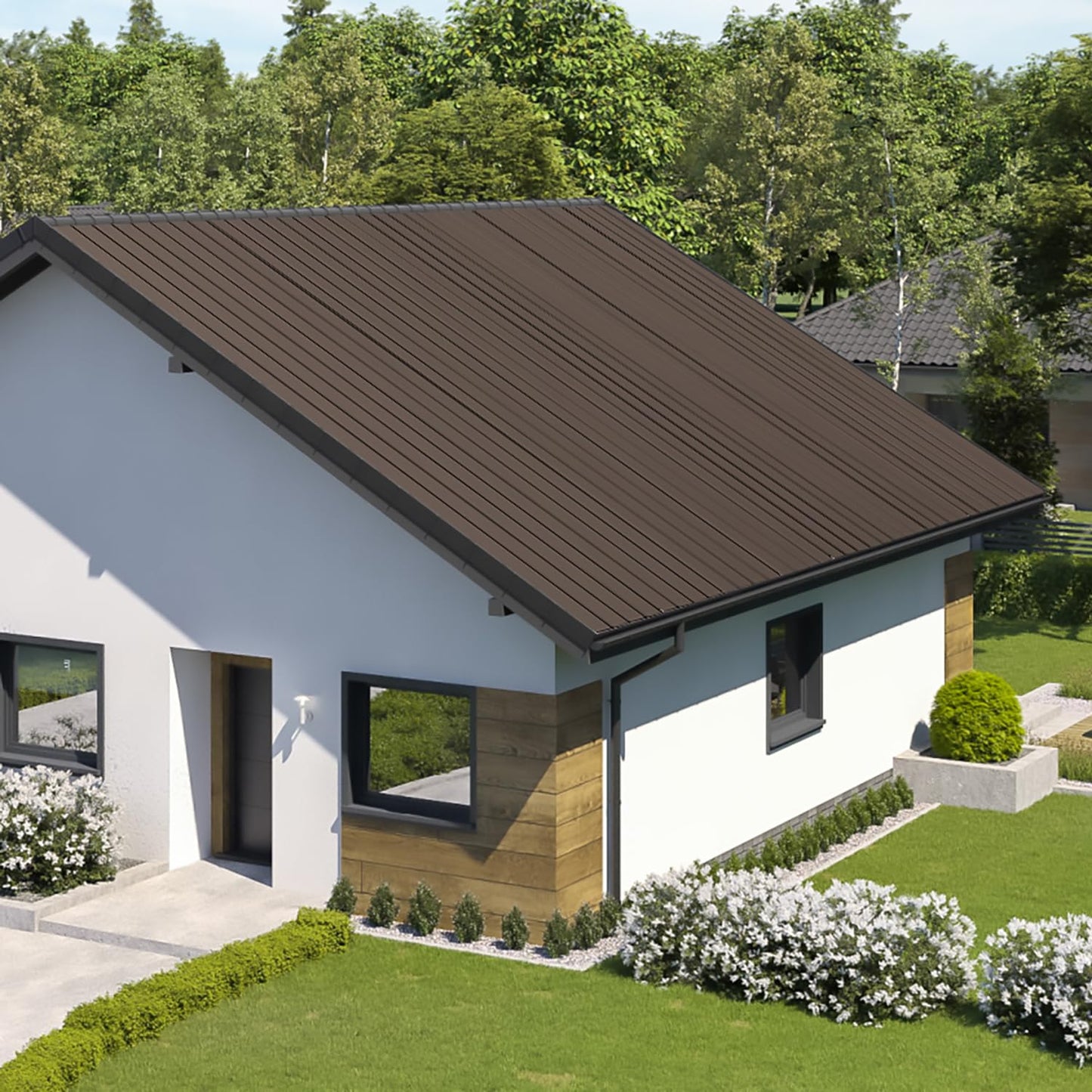 20 PCS Metal Roofing Panels, Galvanized Steel Corrugated Roof Panels