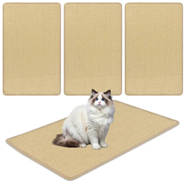 Large Sisal Cat Scratching Mats Set - Multi-Purpose Rest & Play Pads, 32x20 Inches