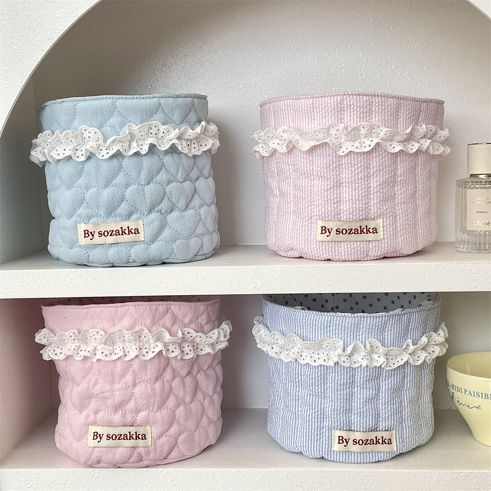 Fabric Desktop Storage Organizer for Odds and Ends, Snacks & Trinkets